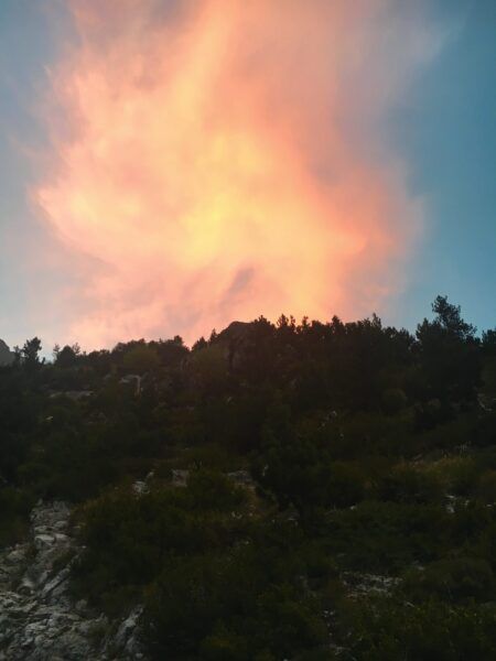 Mt. Olympus fiery skies