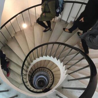 Orientation 2017 - CYA Welcomes Spring Semester Students spiral staircase