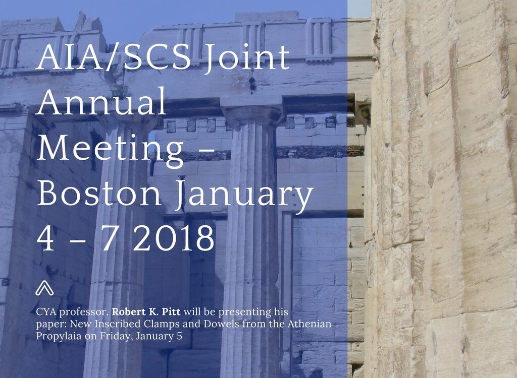 CYA Reception & Faculty Presentation at Upcoming AIS/SCS Annual Meeting AIASCS Joint Annual Meeting – Boston January 4 – 7 2018
