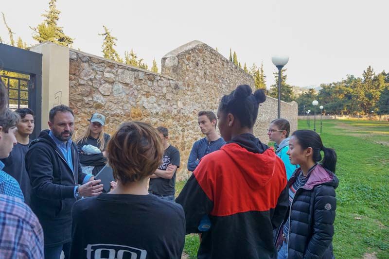A Walking Tour through Modern Greek History: CYA Class Explores Kaisariani skopeftirio