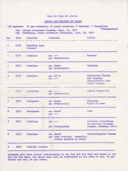 1970 06 1970 First semester group program established DePauw University