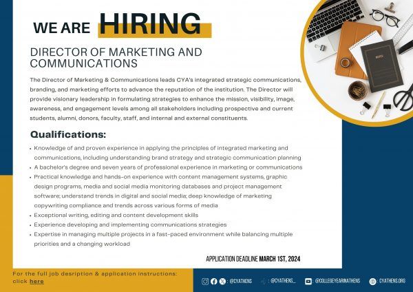 Hiring: Director of Marketing and Communications landscape Director of marketing and communications 3508 x 2480 px