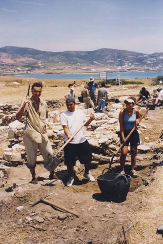 CYA students at the dig at Despotiko, Summer 2005