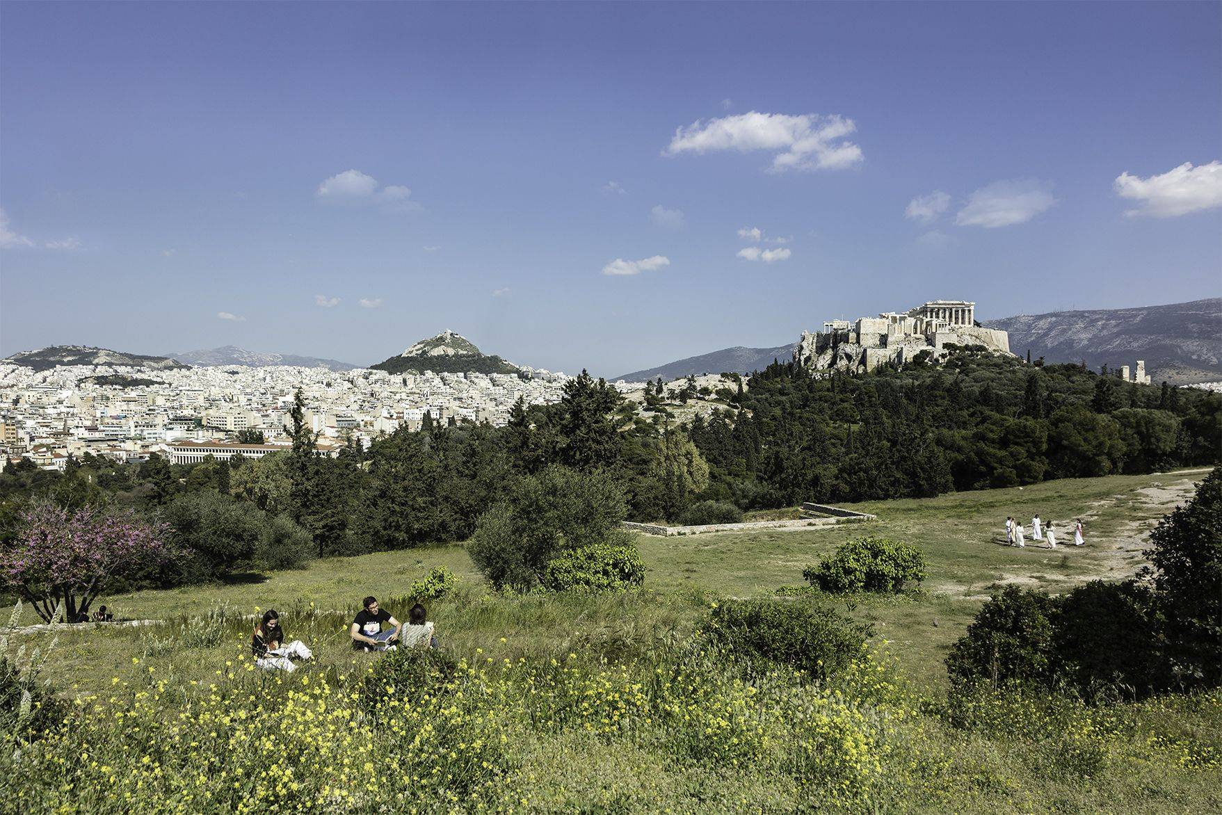 At the Intersection of Past and Future 1. CYA Students on the Pnyx. The Acropolis of Athens and Lycabettus hill are visible in the background